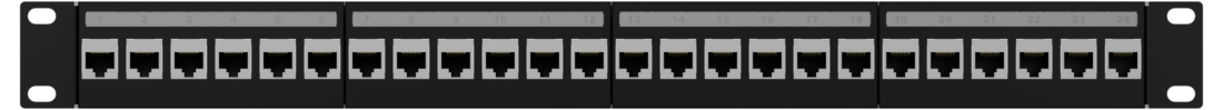 Front view of PP-24 Patch Panel