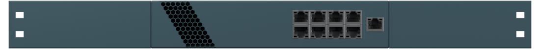 Front view of 8×1G Gateway · Router
