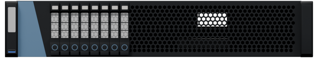 Front view of ARM Dual-Socket · 2U