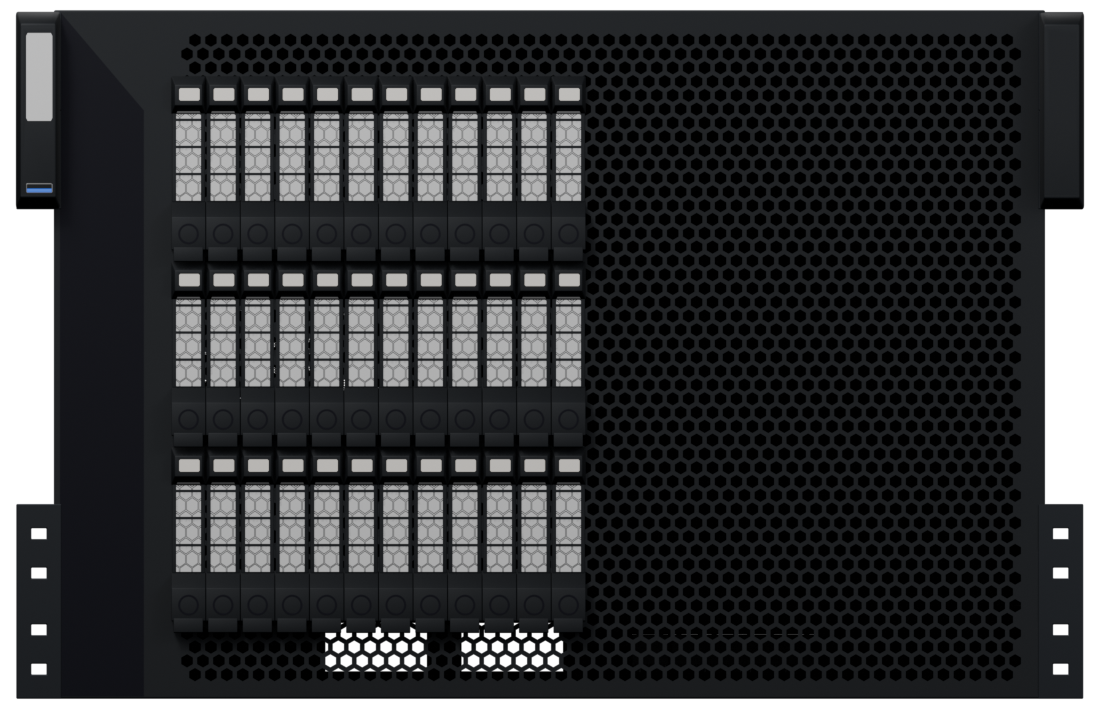 Front view of Mainframe · 7U