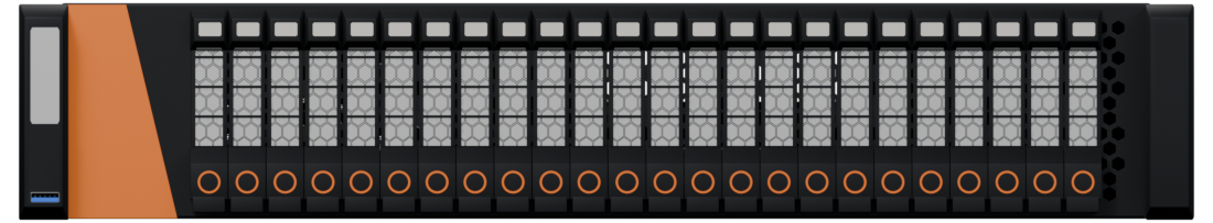 Front view of Storage · 2U