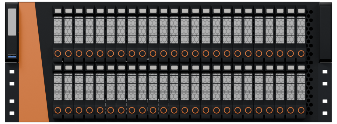 Front view of Storage · 4U