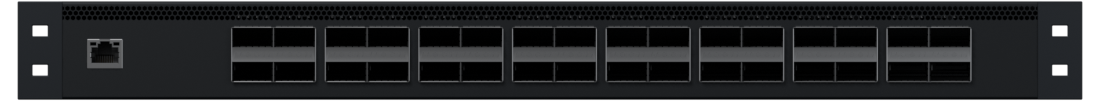 Front view of 32×100G Spine